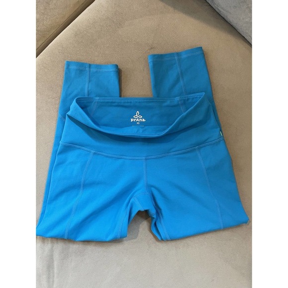 Prana Prism Yoga Capri Leggings Women's Size XS Teal - Picture 1 of 6